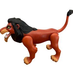Vtg Scar Fighting Figurine Disney Lion King Collectible Plastic Toy